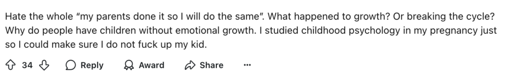 Reddit comment